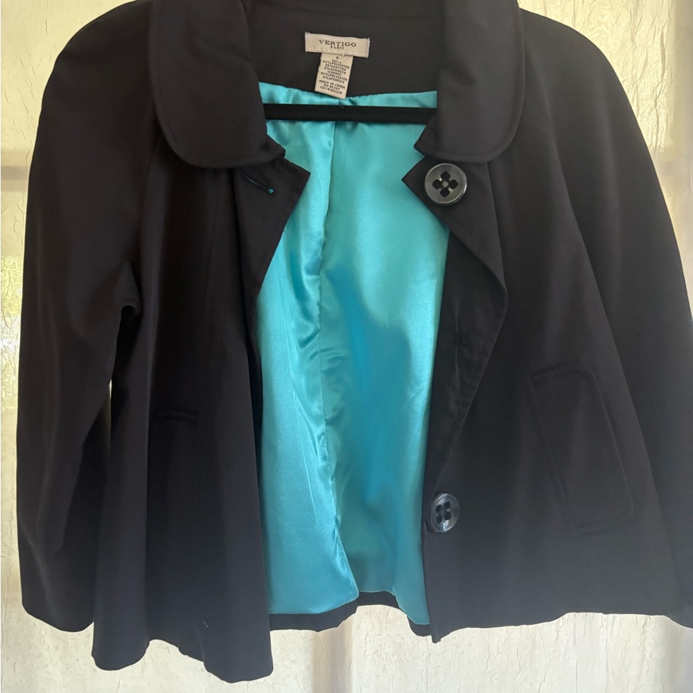 Vertigo Paris Black and Blue Blazers & Suit Jackets